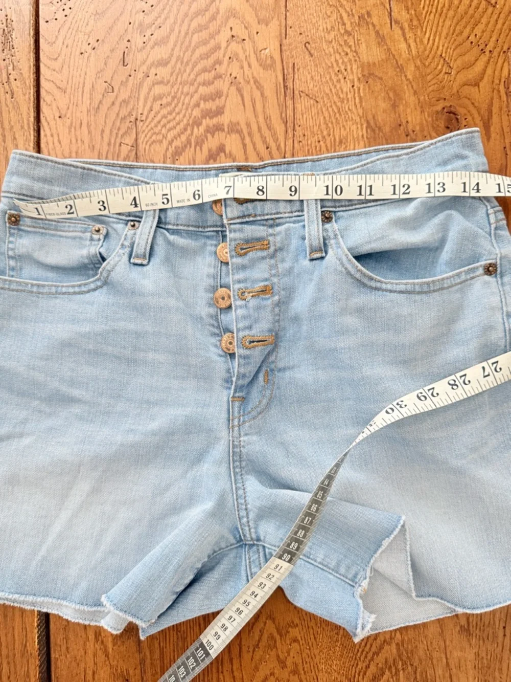 J. Crew  Denim Button-Fly Shorts - Picture 5 of 8